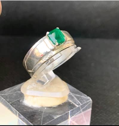 Natural Swat Emerald Ring Handmade 925 Sterling Silver Gemstone Ring