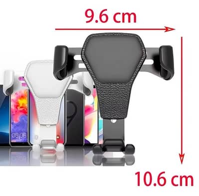 Car Phone Holder Black ABS Gravity Secure