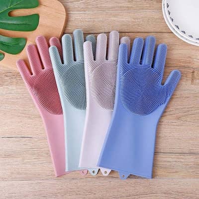 Silicon kitchen gloves