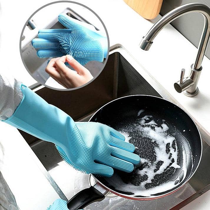 Silicon kitchen gloves 2