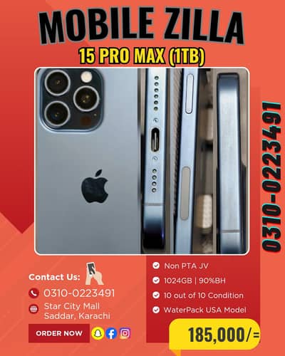Apple iPhone 15 Pro Max 1024GB ( 1TB ) Like New Condition