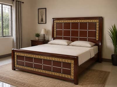 double Bed totally shesham Wod