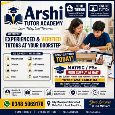Qualified and experienced Home tutors available