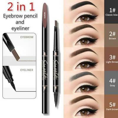 2 in 1 Eyebrow & Eyeliner Pen Black