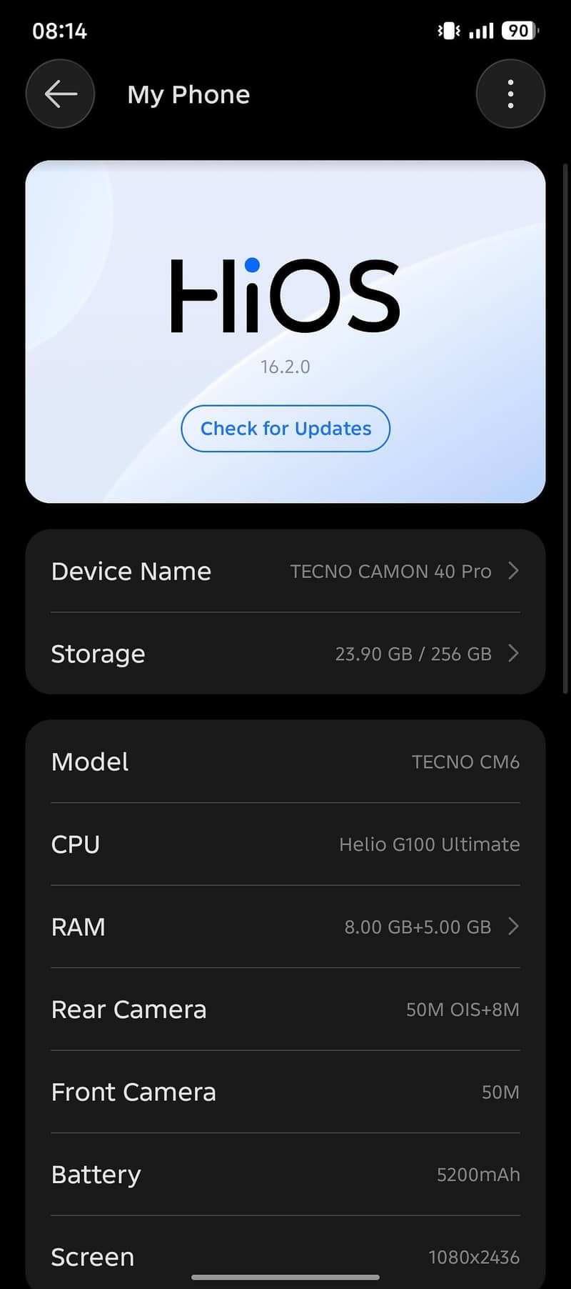 Tecno CAMON 40 Pro 6