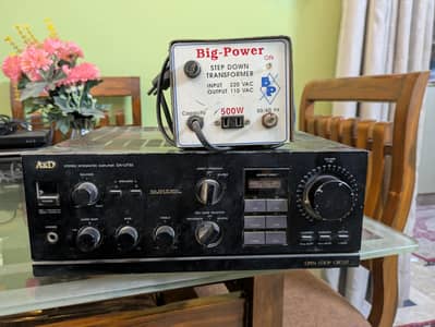 A&D Stereo Amplifier & Heavy Duty Stablelizer Transformer for Sale!