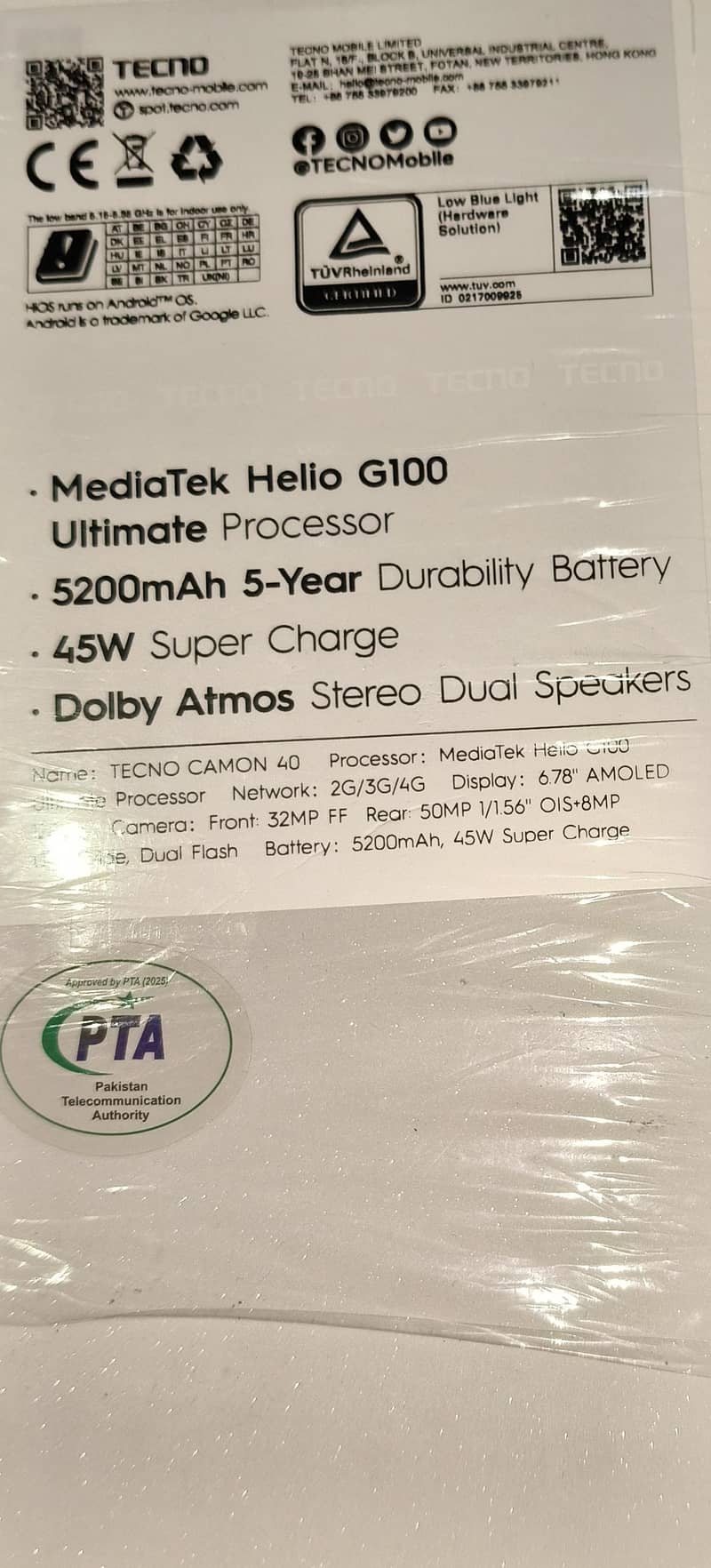 Tecno CAMON 40 9