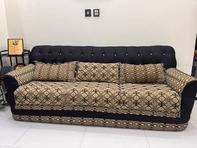 Complete 6-Seater Sofa Set (3+2+1) + Center Table (Can Sell Separately