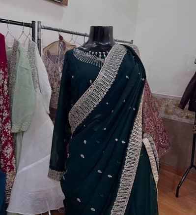 Emerald Green Saree