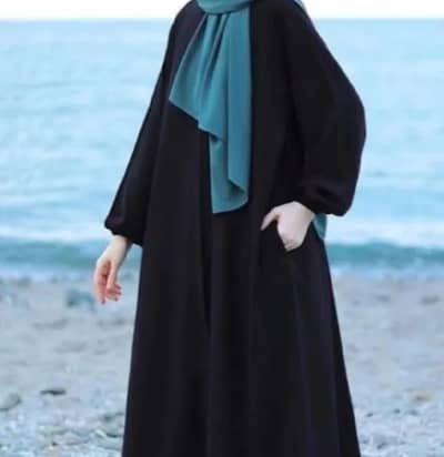 Zipper abbaya only abbaya georgette abaya for girls modest abbaya isla