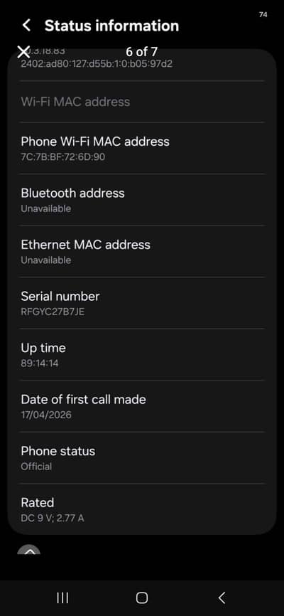 Samsung a17 (8 months warranty]