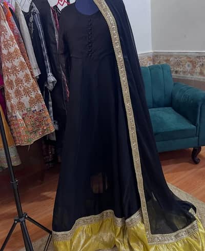 Black Anarkali Frock