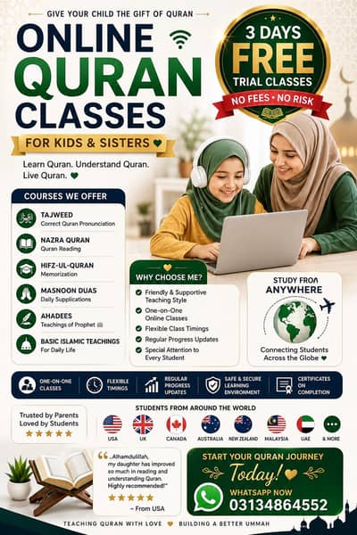 Online Quran Tuition kids And Female