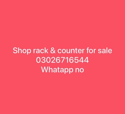 Shop rack & counter forsale