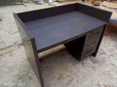 UV Sheet Office Table with Drawers — Solid Build — Water Resistant