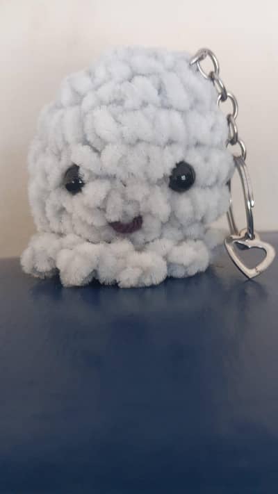 cute mini  crochet octopus  keychain
