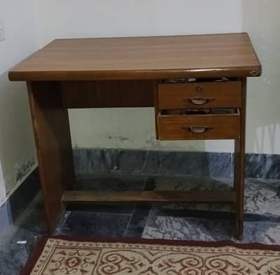 Wooden Study/Office Table with Drawers