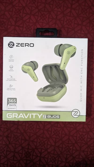 Zero Lifestyle Gravity Wireless Earbuds - Brand New / Mint Condition