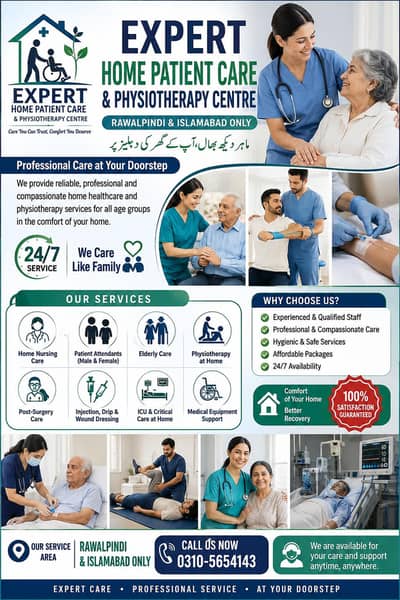 Expert/Home/Patient/Care/Physiotherapy/Nurse/staff/attendent/at/Home