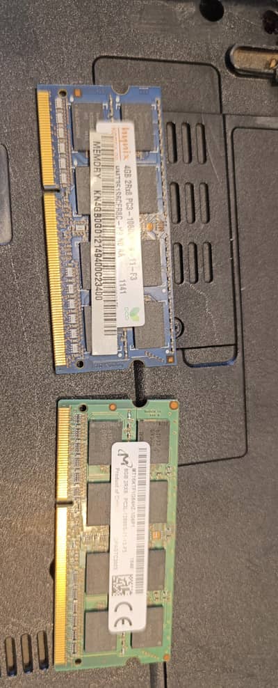 laptop Ram ddr3 8gb and 4gb sticks