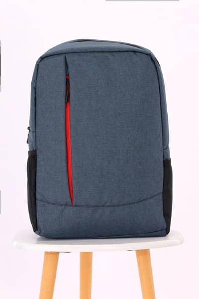 gray laptop bage with red zippe f