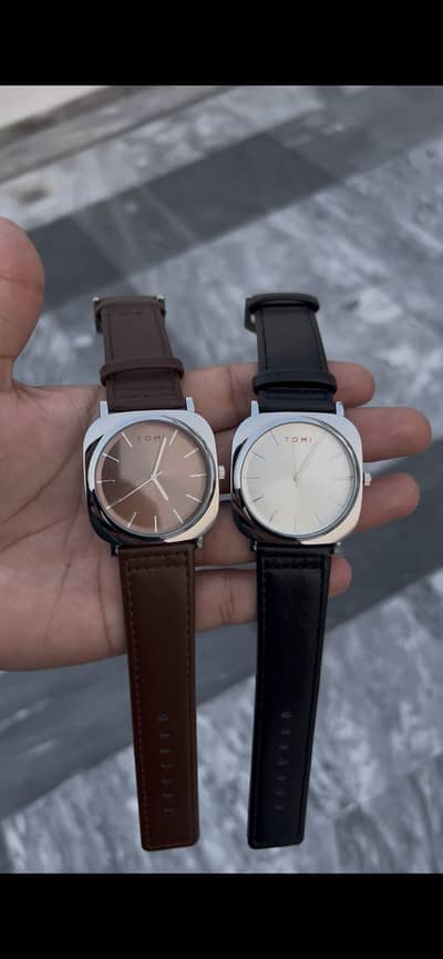 Tomi men’s watches premium leather straps