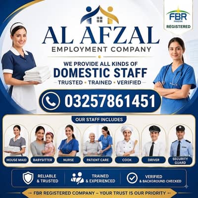 Maids / House Maids / cook / House chef / Baby Sitter maid available
