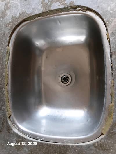 used sink 17 inches round corner stainless stee singlel bowl