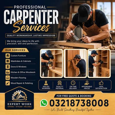 Carpenter Carpentry Woodworking FurnitureWardrobe | Kitchen Doors
