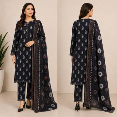 3 piece unstitched lawn dress