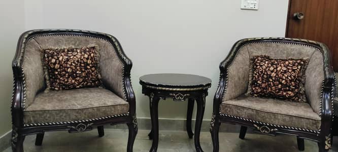 coffee table and chairs