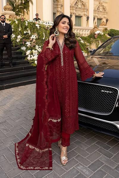 Azure Premium Embroidered Chiffon Collection – MD 1143
