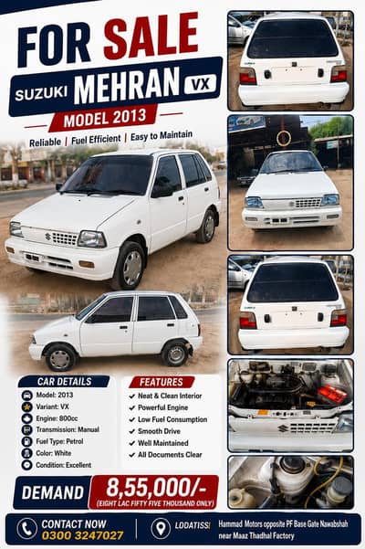 Suzuki Mehran VX 2013