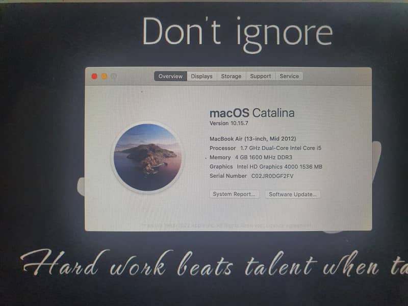 Macbook air 2012 2