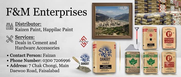 Cement & Hardware | Paints Kaizen | Happilac | Maple/Pioneer Cement