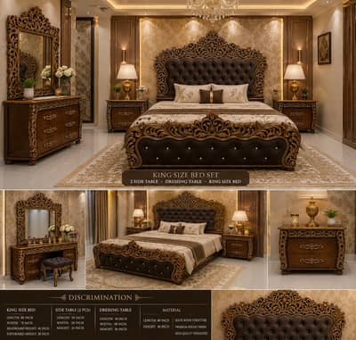King Size Royal Bedroom Set – Elegant & Premium Design