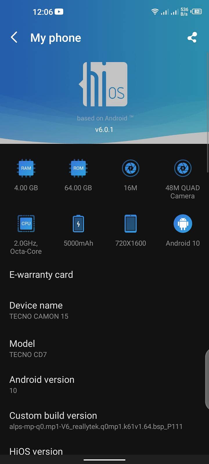 Tecno CAMON 15 5