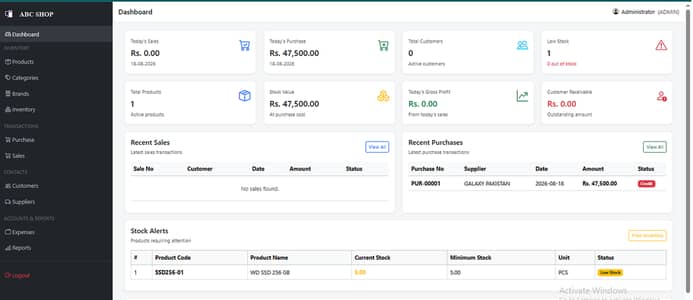 Shop Managerment System Application