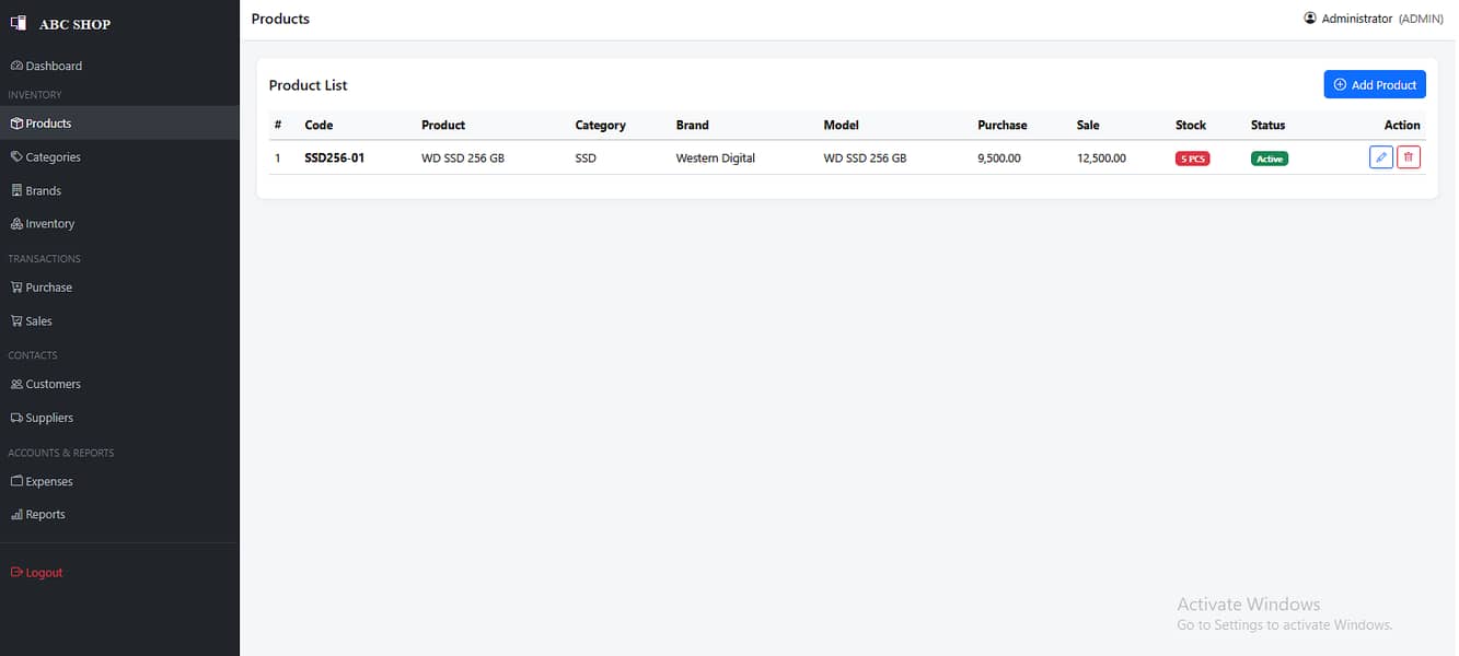 Shop Managerment System Application 1