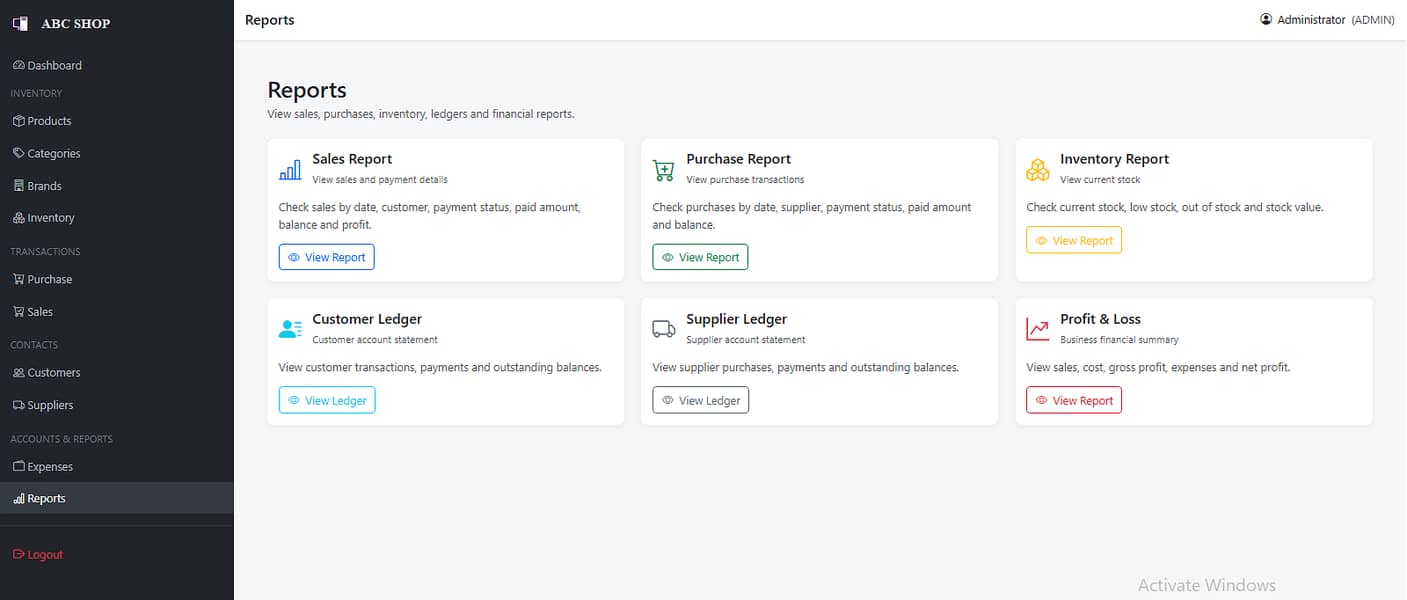 Shop Managerment System Application 5