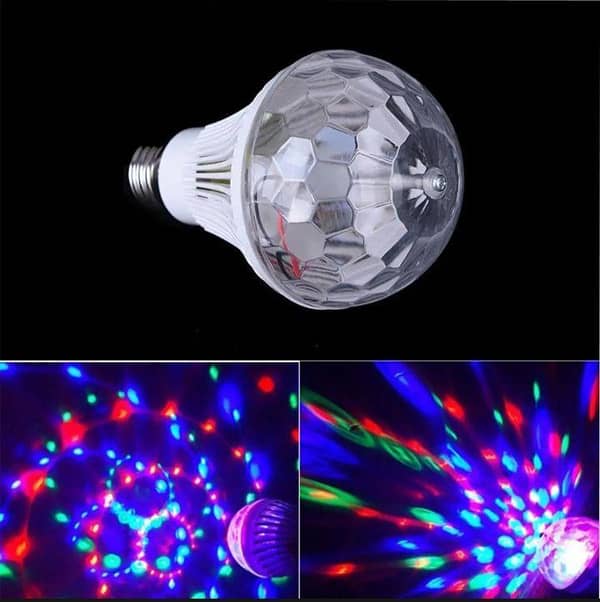 Disco Rotating Bulb RGB (red,green, blue colour) party lights, birthday light, decoration light. .