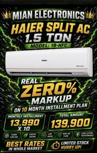 Ac on installment available at Mian electronics gojra