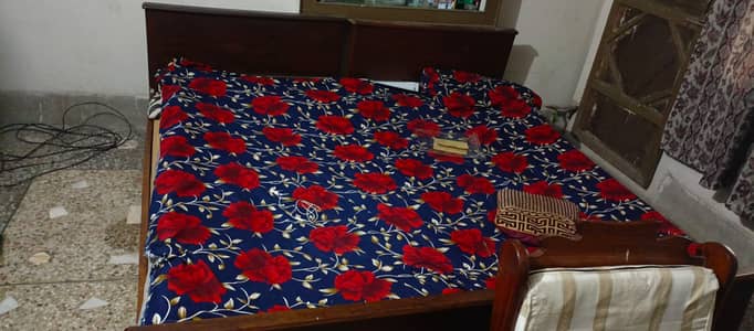 SINGLE WOODEN BEDS SET X 2