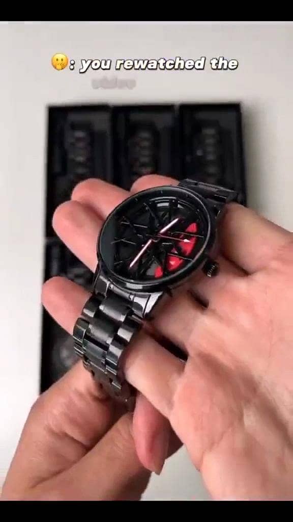 Wheels Rolling creative Watchلڑکوں کے لیے نئے سٹائیل کی خوب صورت گھری 1