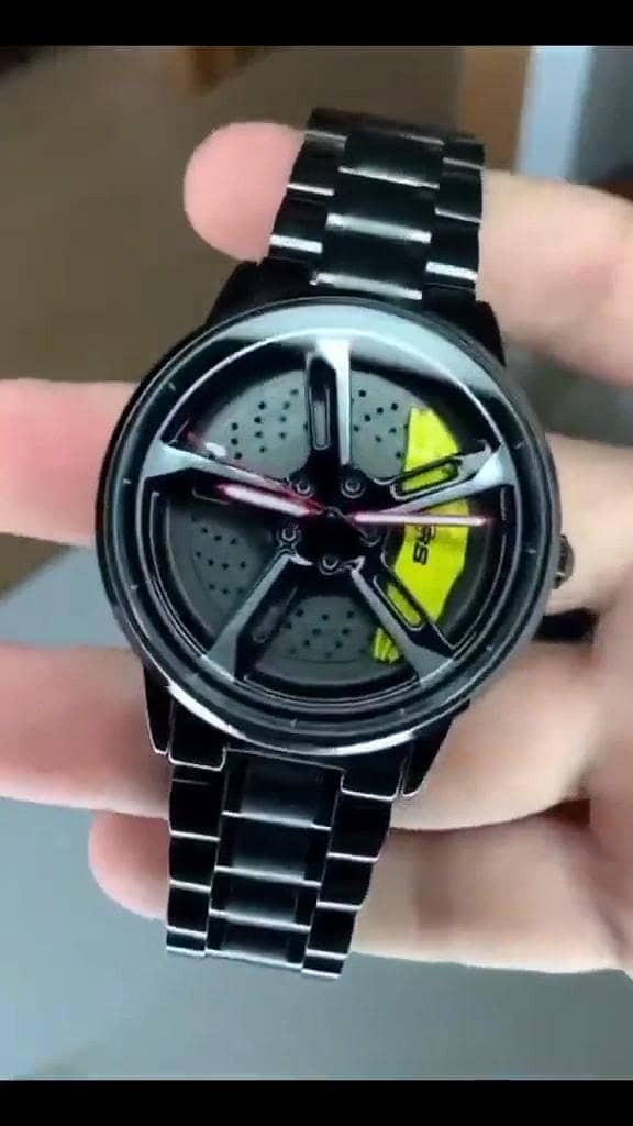 Wheels Rolling creative Watchلڑکوں کے لیے نئے سٹائیل کی خوب صورت گھری 3