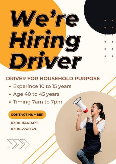 Driver Required for Household purpose