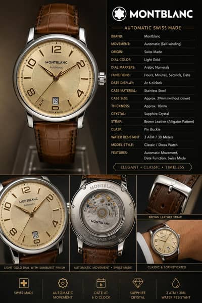Branded wrist watch for men