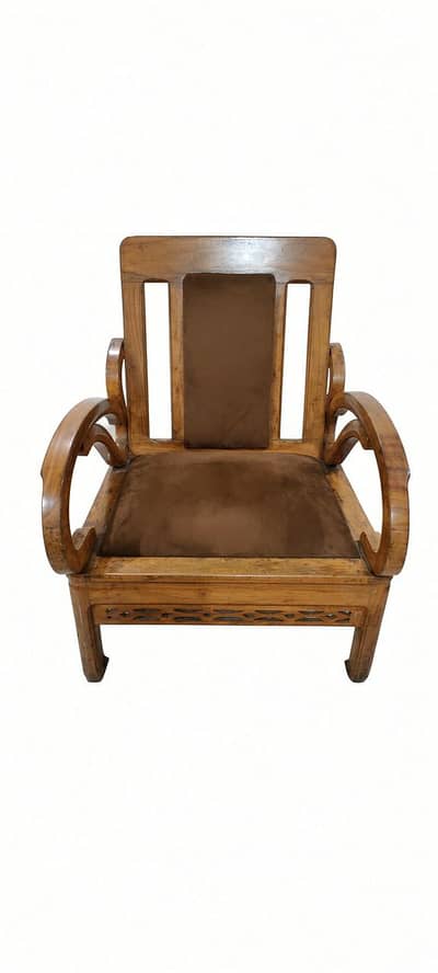 Bakain Wood 3-Seater Sofa Set – Handcrafted Traditional Design