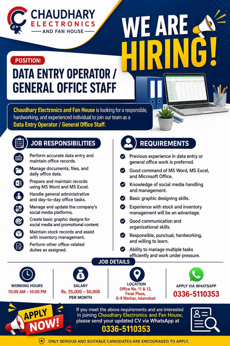 MANAGER/DATA ENTRY OFFICER/GRAPHIC DESIGNER 0