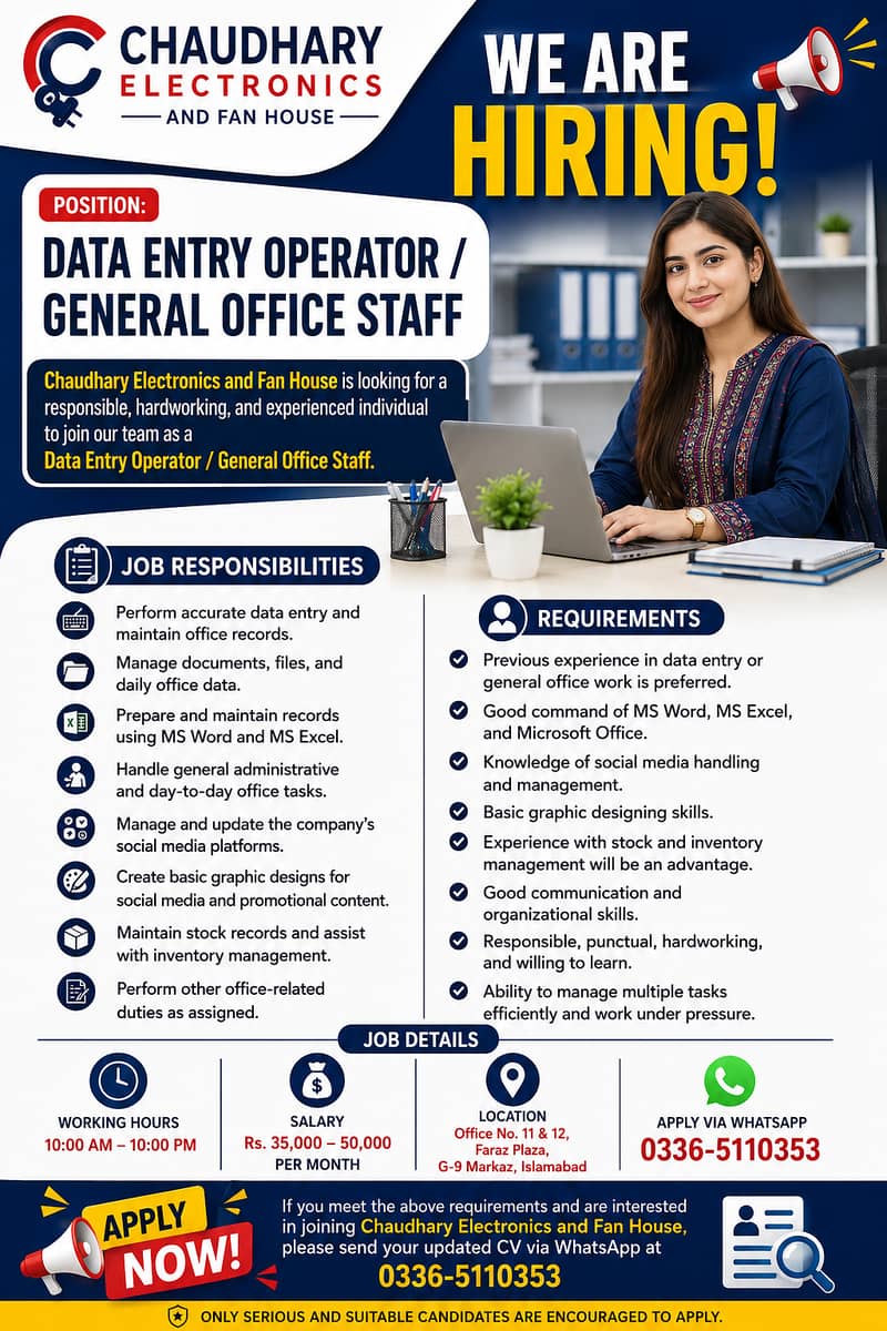 MANAGER/DATA ENTRY OFFICER/GRAPHIC DESIGNER 1